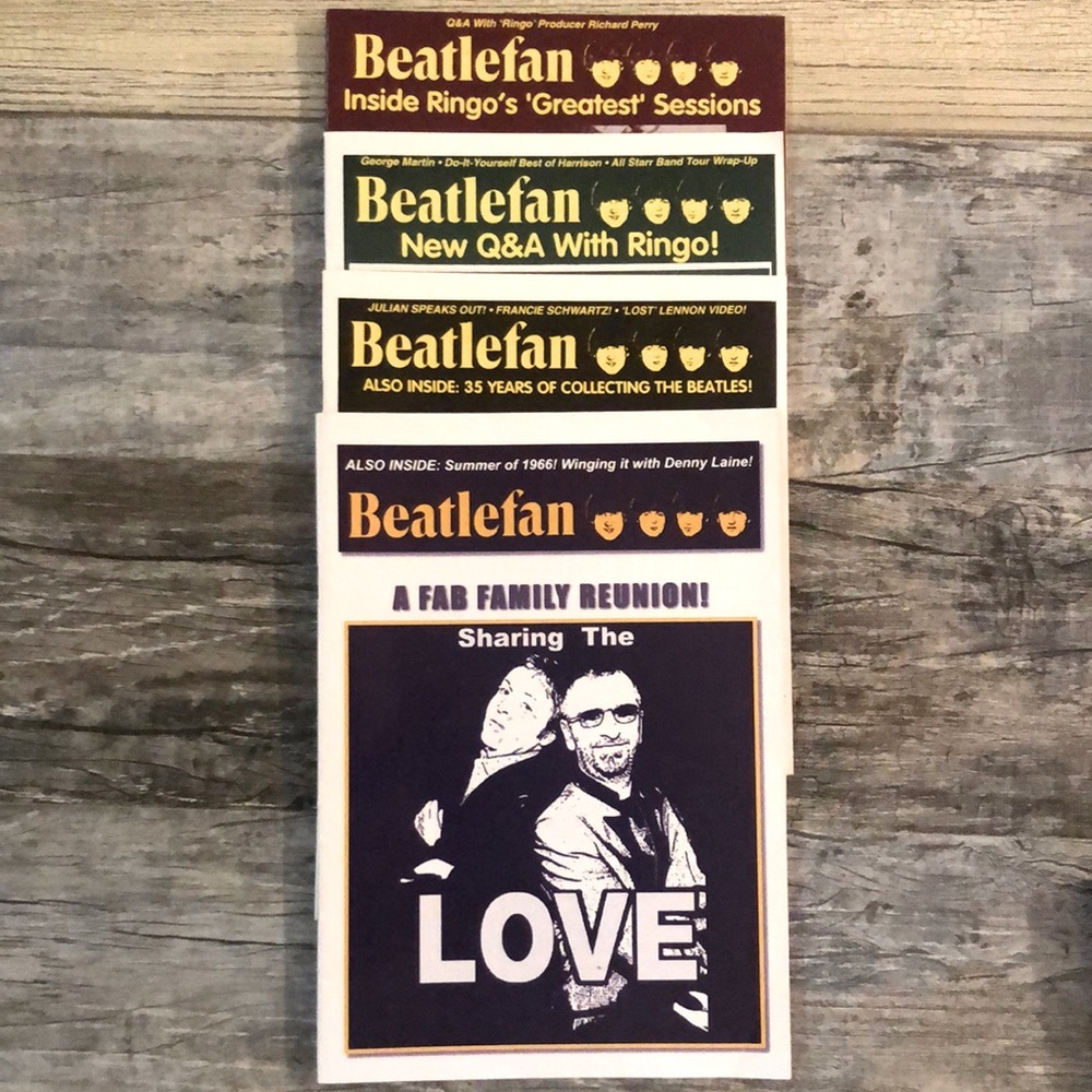 Beatlefan Magazine collection of 4 issues featuring Ringo Starr